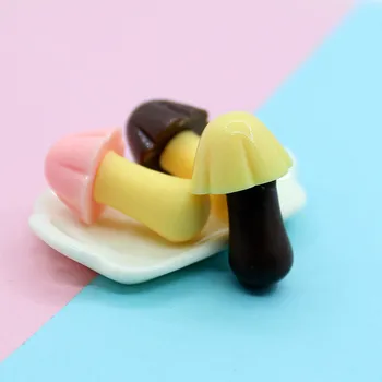 

20pcs Simulation Flatback Mushroom Chocolate Food Play DIY Resin Kawaii Cabochon Phone Shell Craft Scrapbooking Embellishments