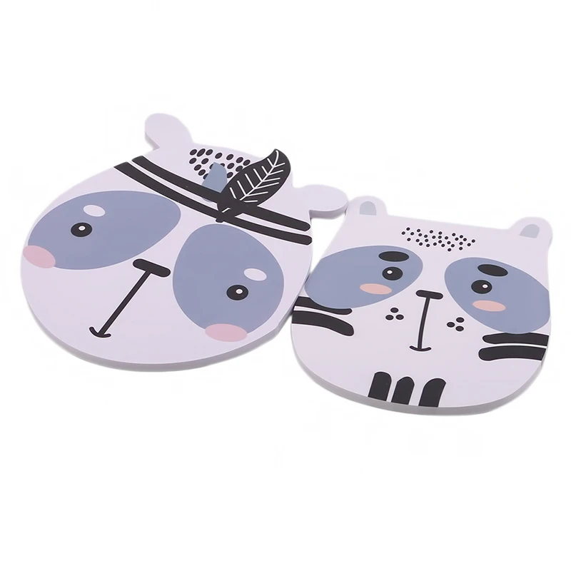 Милый мультяшный настенный стикер для детской комнаты тигр медведь собака принт