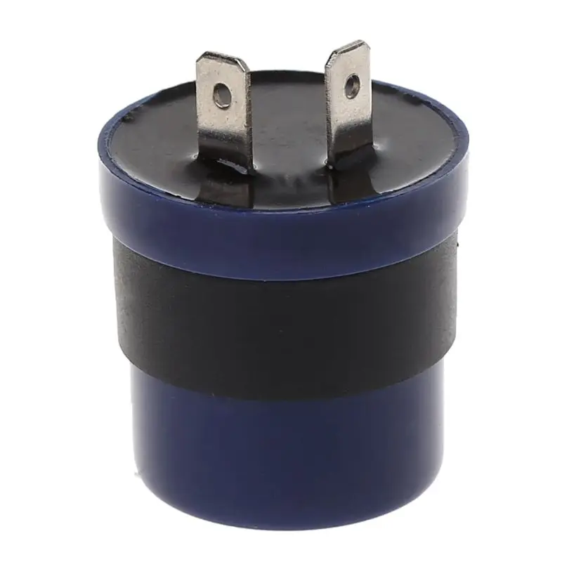 Intermitente LED para motocicleta con entrada de 6V y 12V CC, indicador de señal de giro intermitente, azul, 2 pines, zumbador de Motor