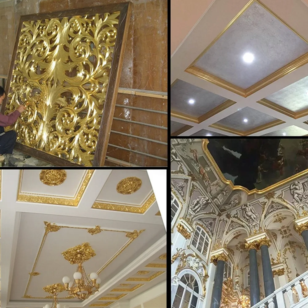 100 шт 9x9 см DIY художественная бумага для рукоделия имитация золотого листа Щепка медный листочек листья листы фольги бумага для украшения золочения ремесла