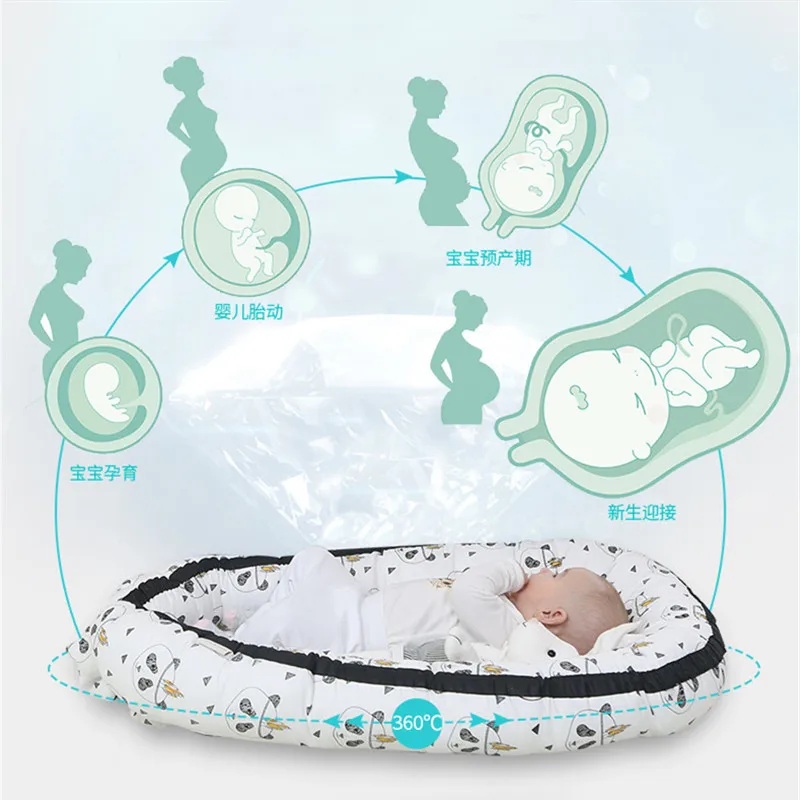  Portabel Baby Nest Bed Newborn Bionic bed crib cot BB sleeping artifact Bed Travel Bed Bumper