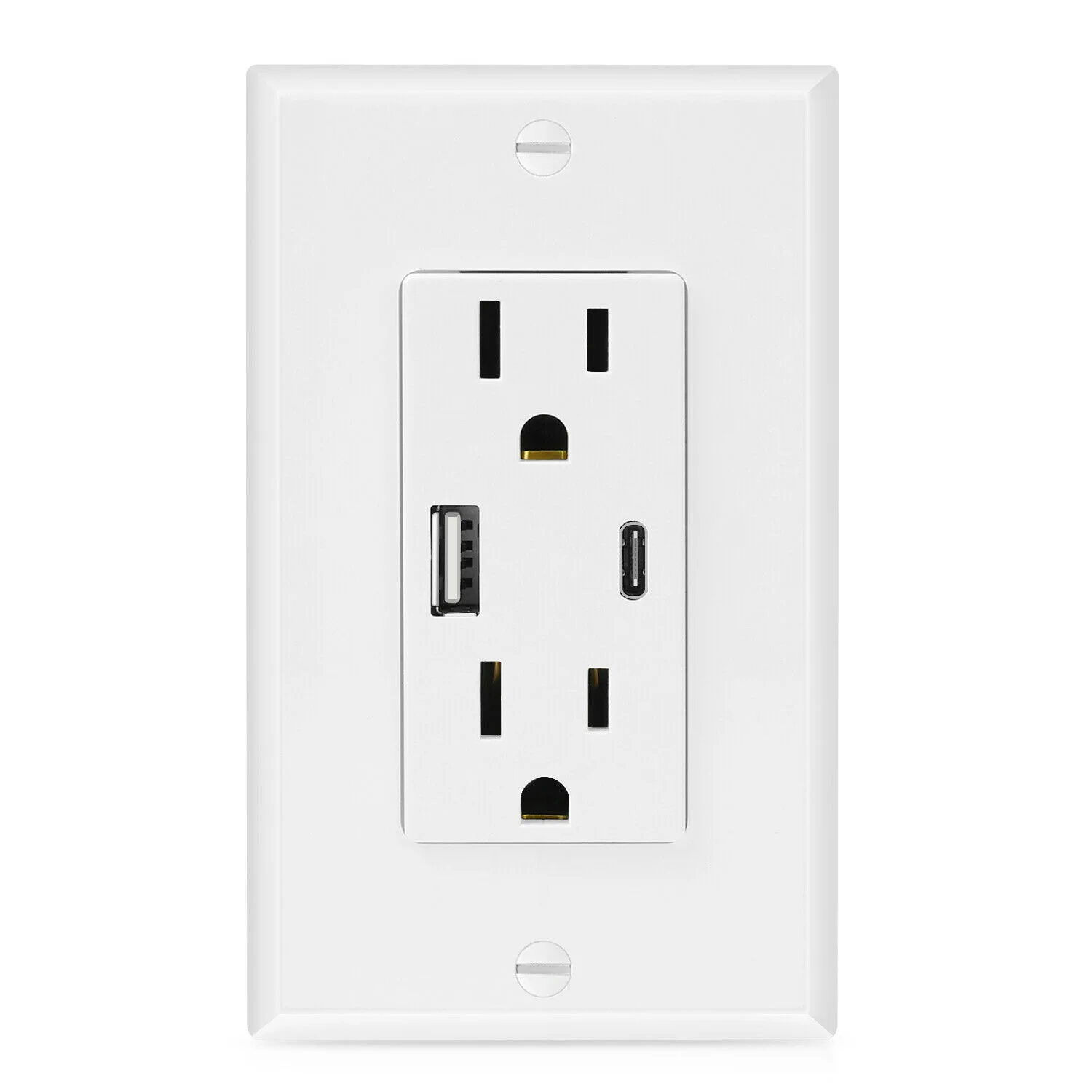 

FIKO foreign trade outlet two 15A American standard three-pole power outlet panel with USB interface and type-c interface