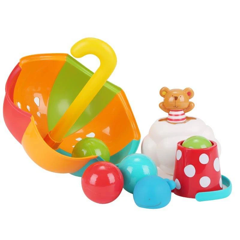 Hape Детские Игрушки для ванны игрушки воды детей красочный зонтик набор на