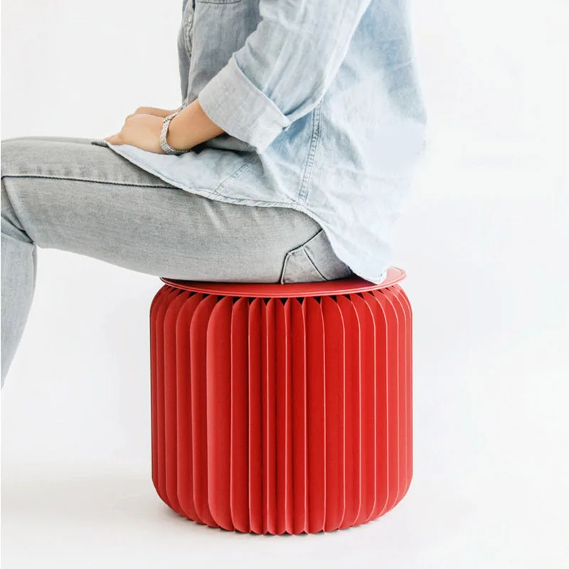 Magical Eighteen Paper Folding Chair Paper Stool Chair Home Office Living Room DAG-ship