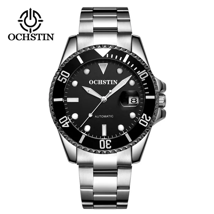 Ochstyn, топ, люксовый бренд, мужские часы, механические, автоматические, водонепроницаемые, модные, нержавеющая сталь, мужские часы, Relogio Masculino, новинка - Цвет: black 6126