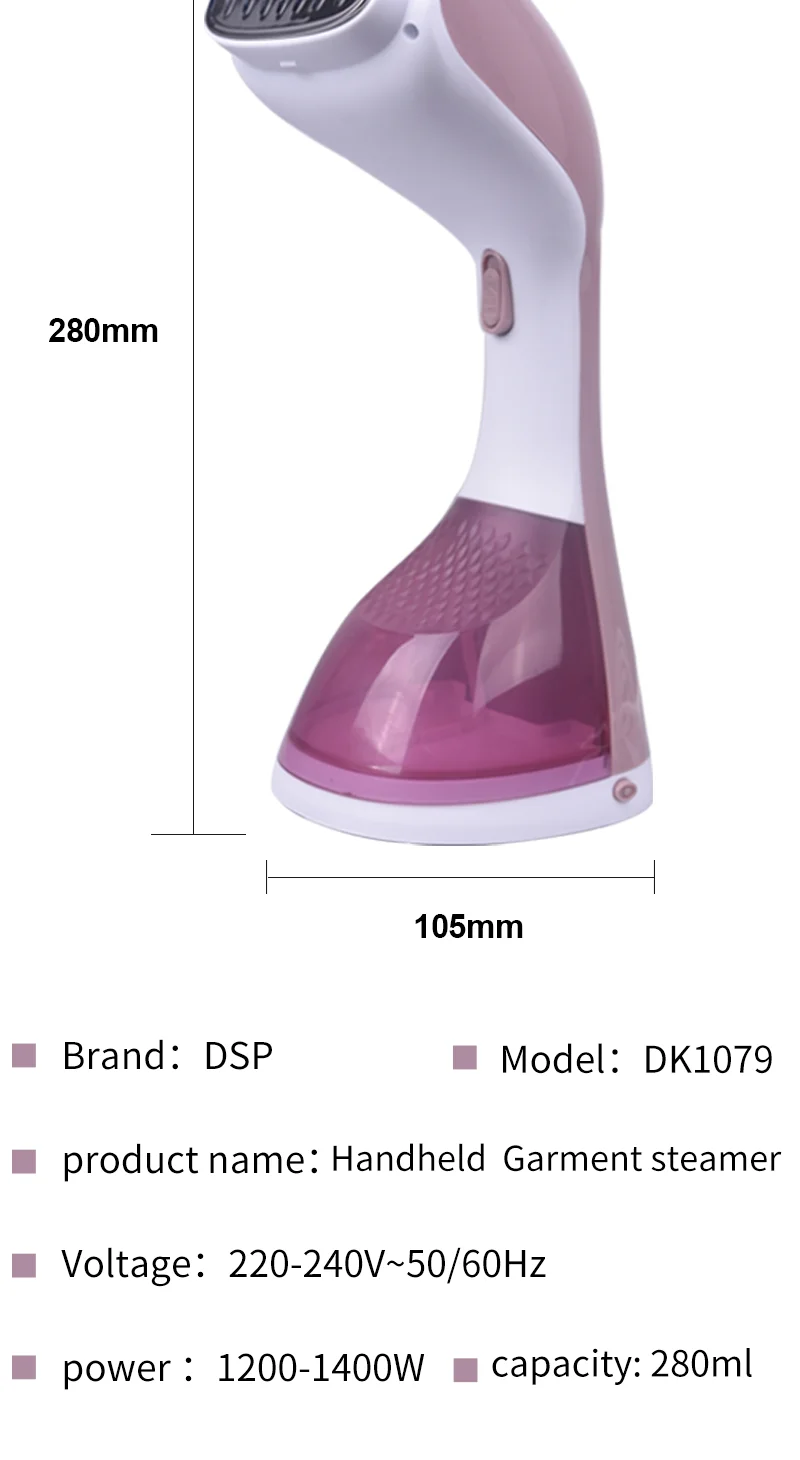 DSP Бытовая мини ручная Паровая подвесная машина легкая быстрая подвесная машина 280 мл отпариватель для одежды 220-240 в 50-60 Гц