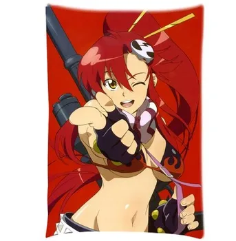 

Anime Tengen Toppa Gurren-Lagann Throw Pillowcase Red Hair Girl Yoko Littner Pillow Sham Nia Teppelin Twin sides Cushion Cover