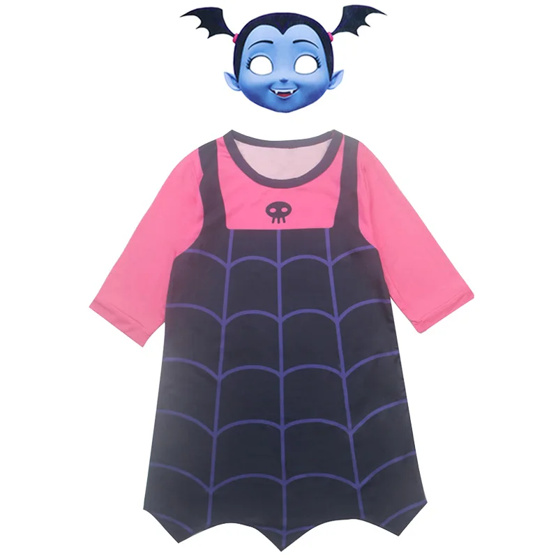 Vampirina/платье для девочек на Хэллоуин; Детский карнавальный Рождественский костюм вампира; детская одежда для дня рождения; летняя одежда; аксессуары - Цвет: I-1