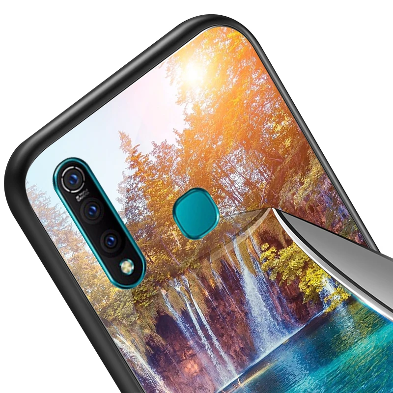 Чехол из закаленного стекла для Vivo S1 Pro Z5X IQOO NEX как роскошный чехол для телефона Xiaomi Redmi 5A 6A S2 GO Plus полный защитный чехол