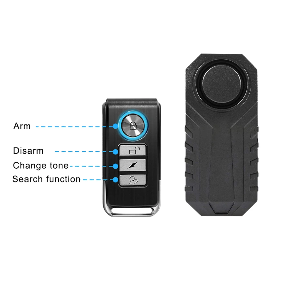 ring keypad motion sensor Elecpow Anti-Theft Vibration Bicycle Alarm Remote Control 113dB Loud Alarm Sensor Wireless Waterproof Bike Motorcycle Security home security panic button