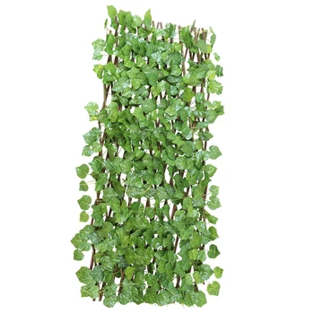 

Garden Buildings Fence Artificial Green Leaf Branch Bucolic Mula Net Wooden Home Restaurants Wall Decoration