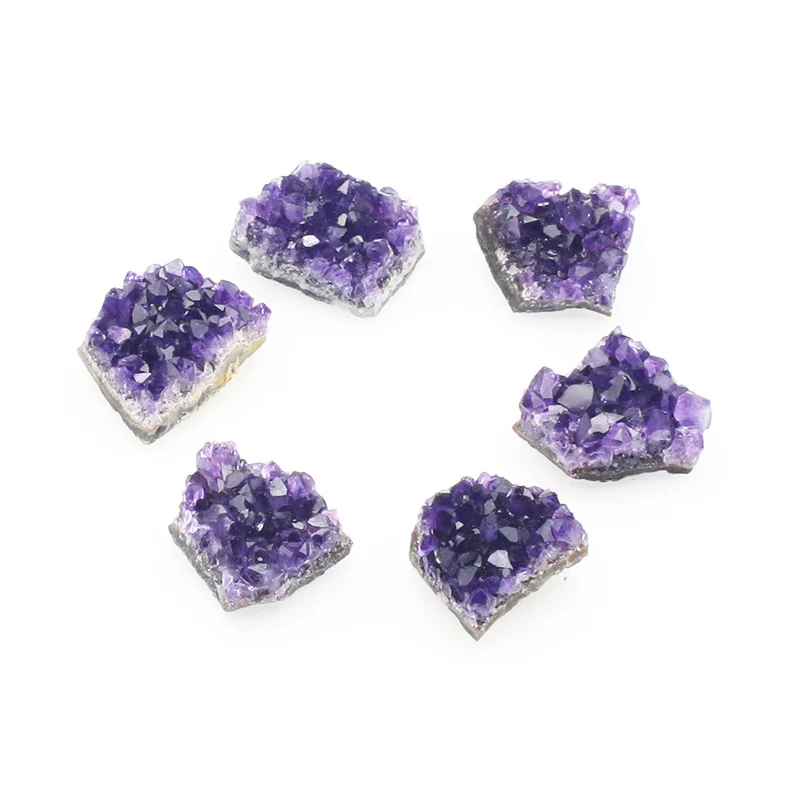 

Crystal Rough Stone Natural Purple Crystal Vug Decoration Geode PCs Raw Ore Specimen Stone Degaussing Purification Small Number