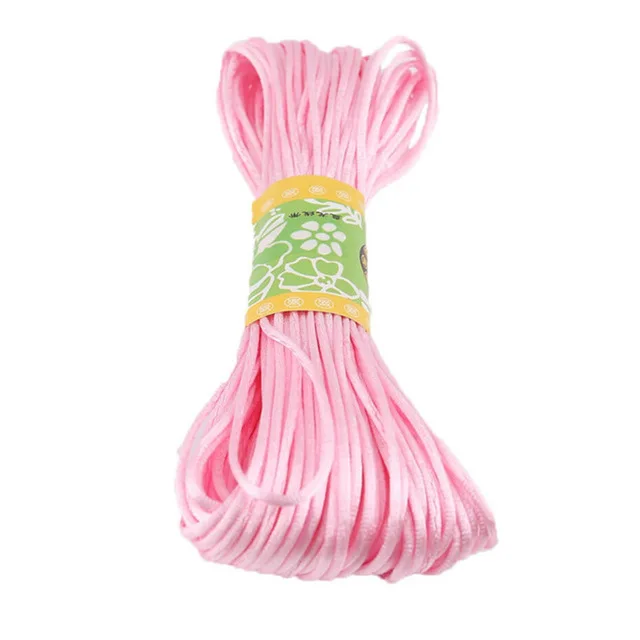 Pink rope 1 шт. 1 мм 80 м атласная шелковая веревка нейлоновый шнур красочный детский Прорезыватель аксессуары ожерелье-прорезыватель веревка для плетения DIY силиконовый инструмент из бисера - Цвет: Pink rope