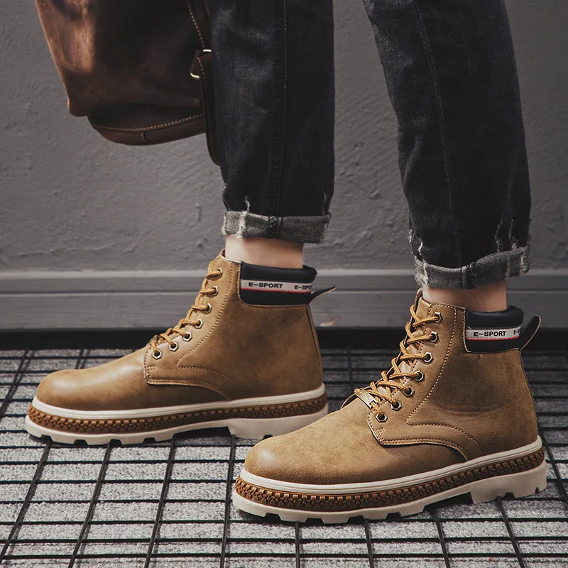 

2019 Autumn And Winter New Style Martin Boots Men Hight-top Trend Men's Boot Trend Workwear Locomotive Boots Fashion Man Leather