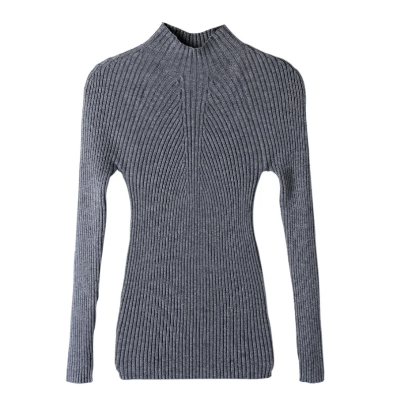 Women Autumn & Winter Sweater Slim Sexy Deep O Neck Women Sweater Long Sleeve Pullovers Knitted Sweater