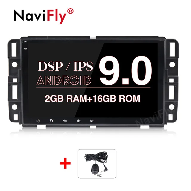 NaviFly Android 9 автомобиль радио мультимедиа плеер для Chevrolet пригородный Тахо Impala Buick Enclave молоток GMC с Автоматическое радио GPS - Цвет: 2GB-16GB-4 Core