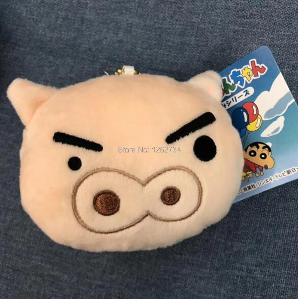 10/лот 4 стиля Crayon Shin Chan 8 см лицо липучка монета мешок плюшевый брелок-подвеска рисунок розничная торговля