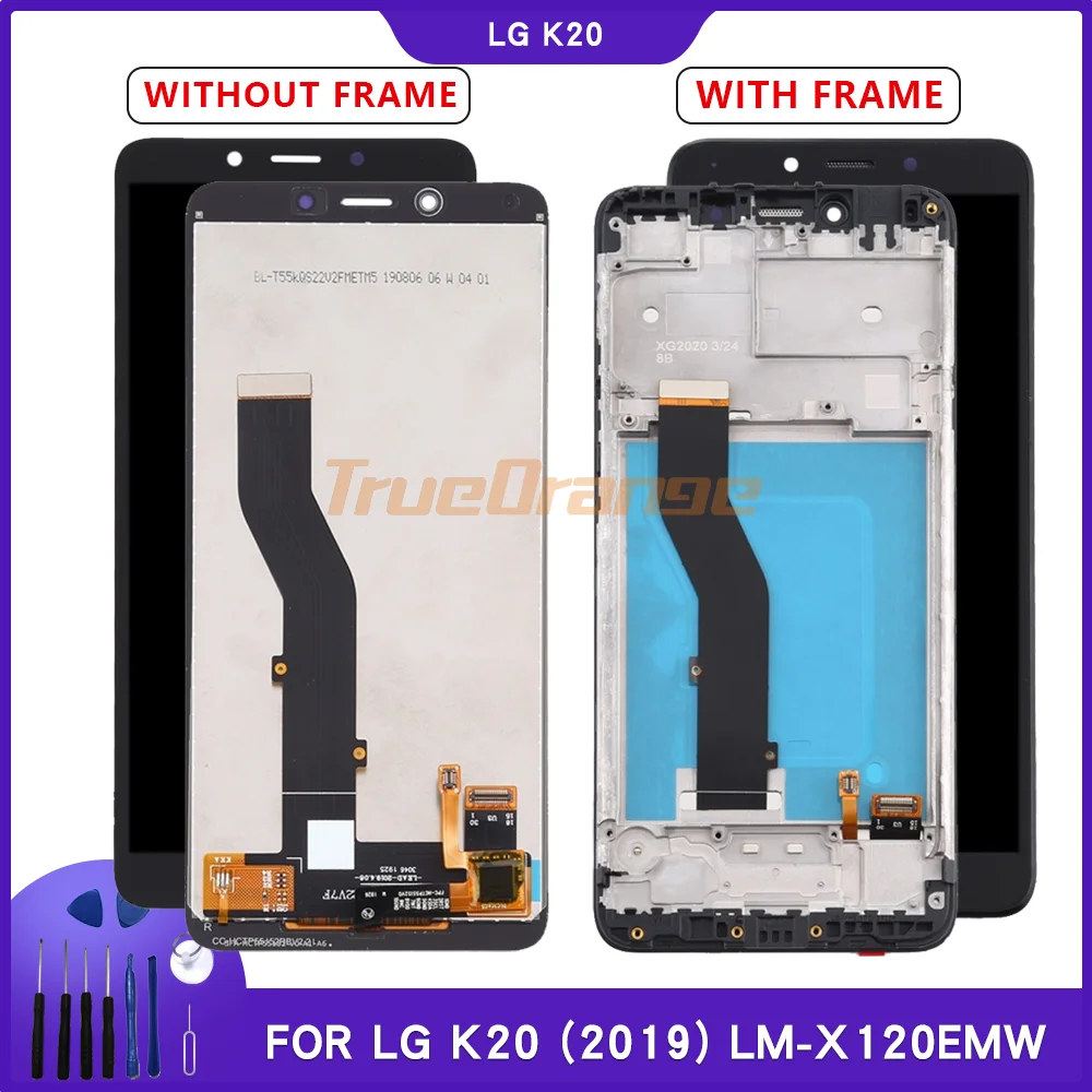 

For LG K20 2019 LCD with frame Display Touch Screen Digitizer For LG K20 LMX120EMW lcd Replacement k8 plus For LG LM-X120 lcd