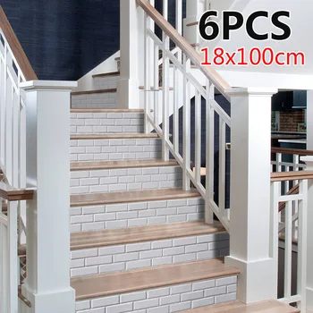 

White Waterproof Staircase Stair Riser Floor Sticker DIY Wall Decals Decoration