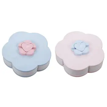 

Rotating blossom Petal snack Box Pink/blue Double Single kitchen Plate candy Layer Fruit nuts Bowl Fruit Snack supplies Div E7Y2