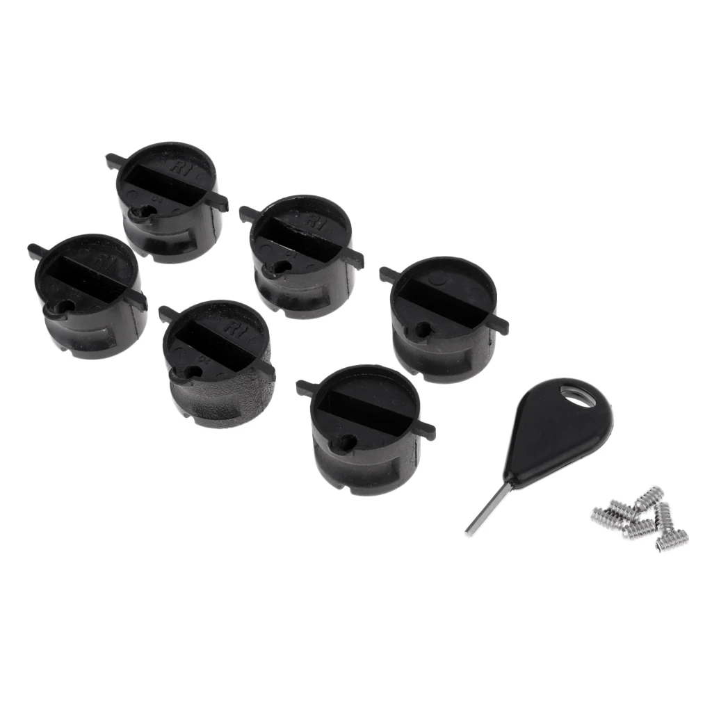 Portable 6Pcs Surf Fins Plug With Grub Screws For  Surfboard Fin Box With A 