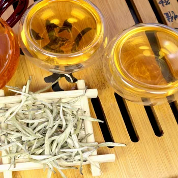 

China High Moutain BaiHao Yinzhen tea White silver needle tea Green Organic BaiHaoYinZhen White Tea Bai Hao Yin Zhen