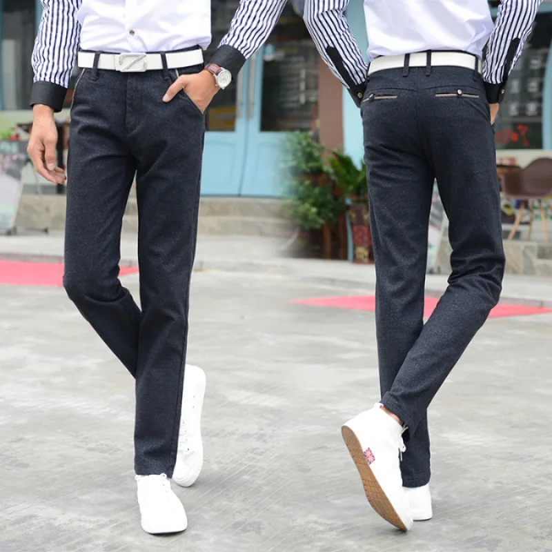 

Cotton Linen Trousers Men's Thick-Casual Pants Large Size Linen Pants Autumn & Winter Pants Loose Cotton Linen Trousers Men's Fa