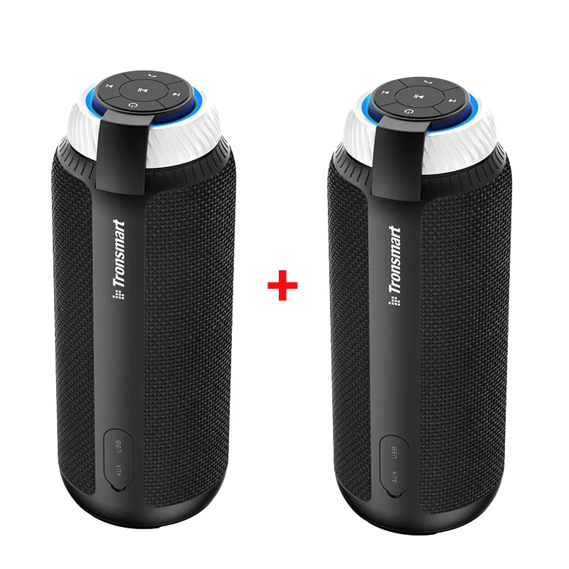 2 pcs black speaker Tronsmart Element T6 Bluetooth Колонка Портативная колонка 25 Вт Саундбар глубокий бас Bluetooth динамик - Цвет: 2 pcs black speaker