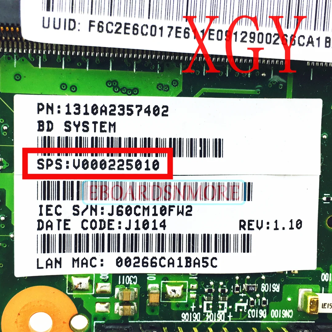 Материнская плата для ноутбука Toshiba Satellite C650D C655D AMD, 1310A2357402 V000225010 протестирована ОК