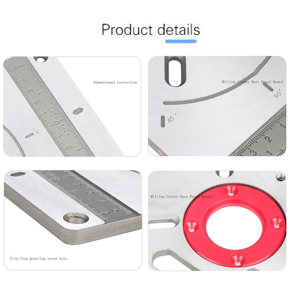 best woodworking bench Aluminum Alloy Router Table Insert Plate Trimming Machine Engraving Tool Flip Board with 4 Rings for Woodworking multi boring machine for wood