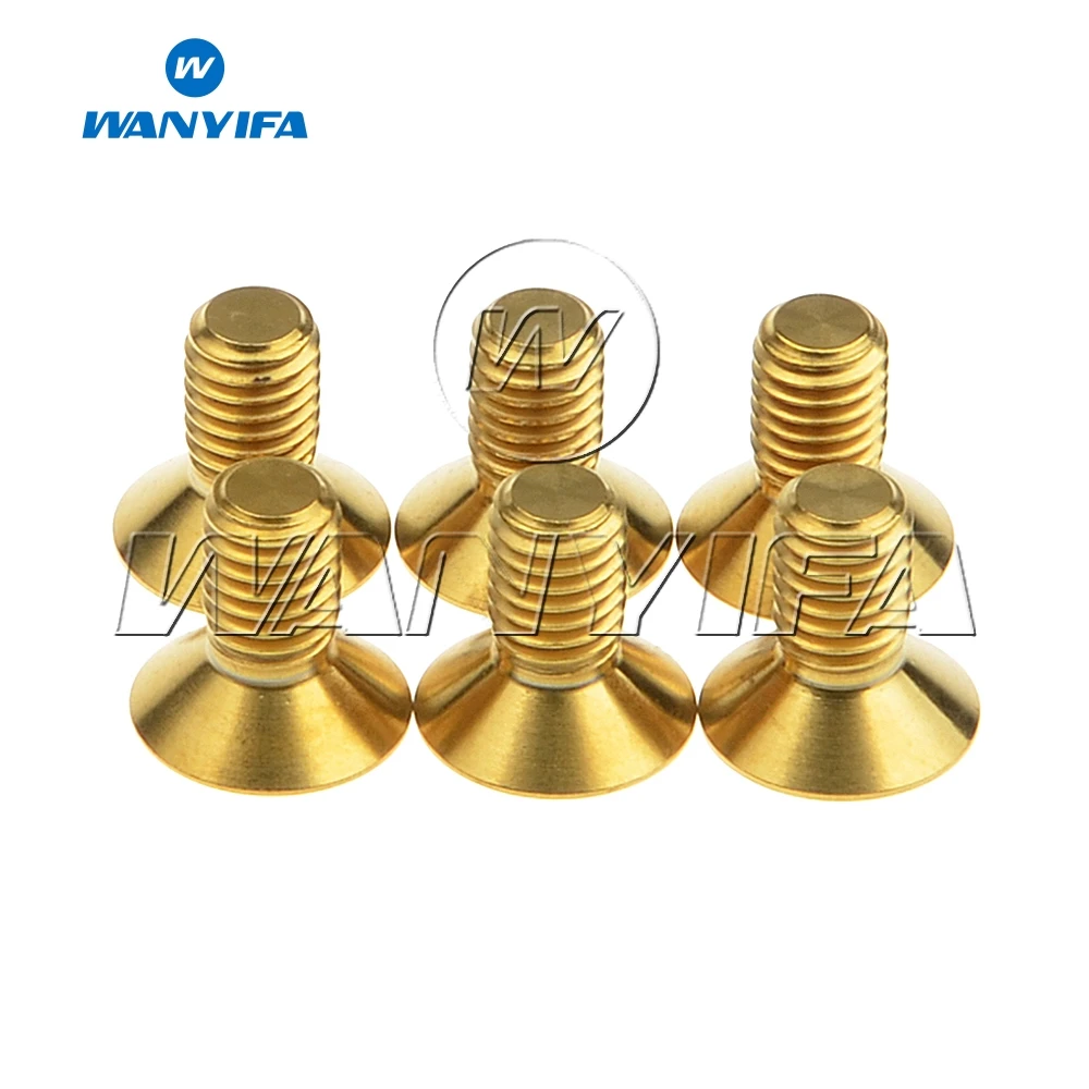 M5x10 gold Болт waniifa M5x10mm титановый Ti 3 цвета потайной шестигранной головкой велосипедный винт болт - Цвет: M5x10 gold