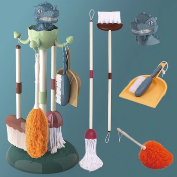 

Kids Housekeeping Toys Set Hygienic Awareness Educational Cleaning Toys For Baby Broom Dustpan Brush Learning Toys For Children