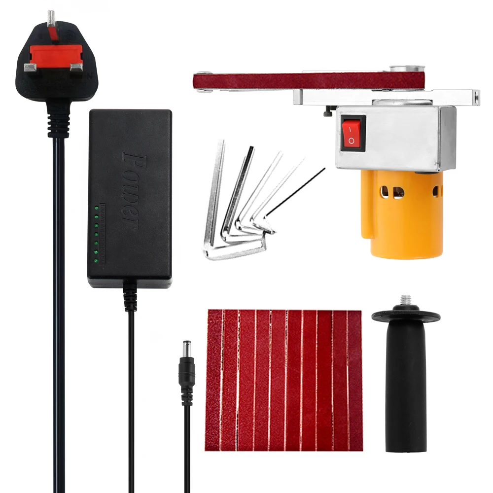 

Professional Handheld Mini Sanding Machine Practical Belt Machine Angle Grinder Micro Polishing Machine Polishing DIY Tool