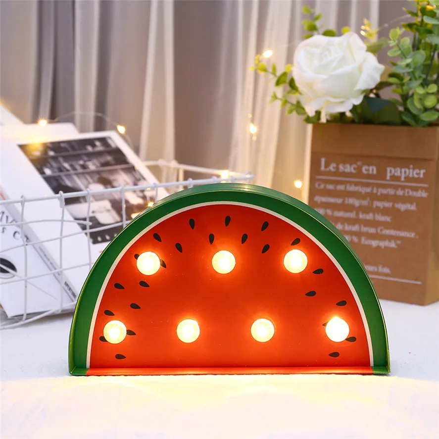 New Party LED Fruit And Plant Shape Modeling Lamp Night Light 1PC Christmas Party Bedroom Decor Night Light 1008#30