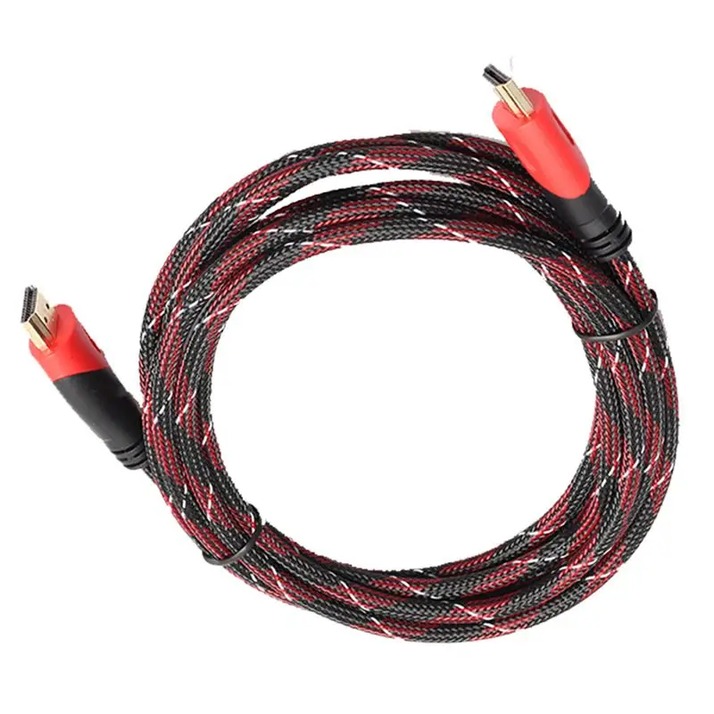 Позолоченный hdmi кабель HD видео кабель аудио кабель hdmi кабель двухцветный режим красный и черный сеть 3 м