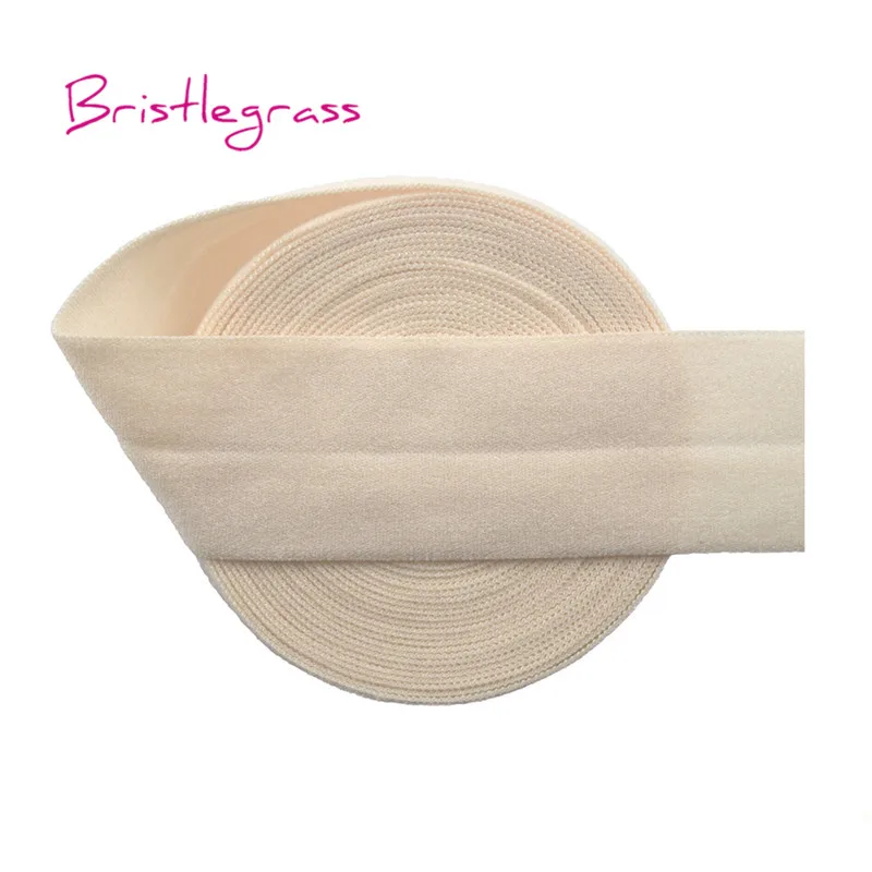 Nude BRISTLEGRASS 50 ярдов " 25 мм твердые матовые неблестящие складывающиеся эластичные враг повязка из спандекса волос галстук платье с повязкой Шитье - Цвет: Nude