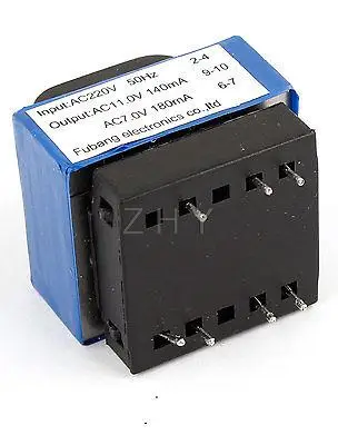 AC 220V до 11 V/7 V 140mA/180mA 7-контактный трансформатор для микроволновой печи