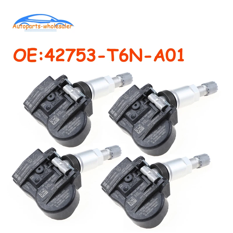 4 шт. автомобильный 42753-T6N-A01 42753T6NA01 TPMS датчик давления в шинах 433 МГц для Honda для Acura TLX