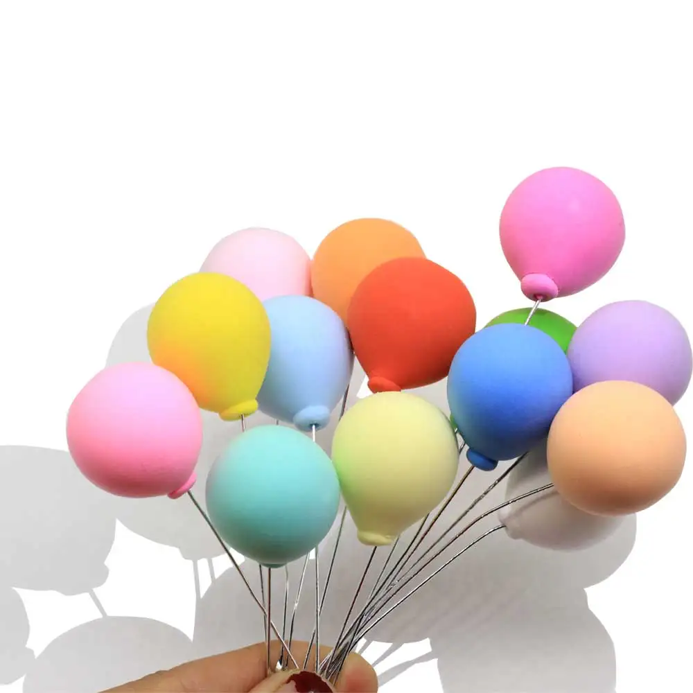 20/50Pcs Dollhouse Miniature Polymer Clay Colorful Balloons Collection Cake Topper For Wedding Party Decoration Dessert Lovely 20/50Pcs Dollhouse Miniature Polymer Clay Colorful Balloons Collection Cake Topper For Wedding Party Decoration Dessert Lovely
