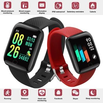 Fashion Men's Women Smartband Watch Bluetooth Clock Heart Rate Blood Pressure Monitoring Tracker Fitness Wristband 1