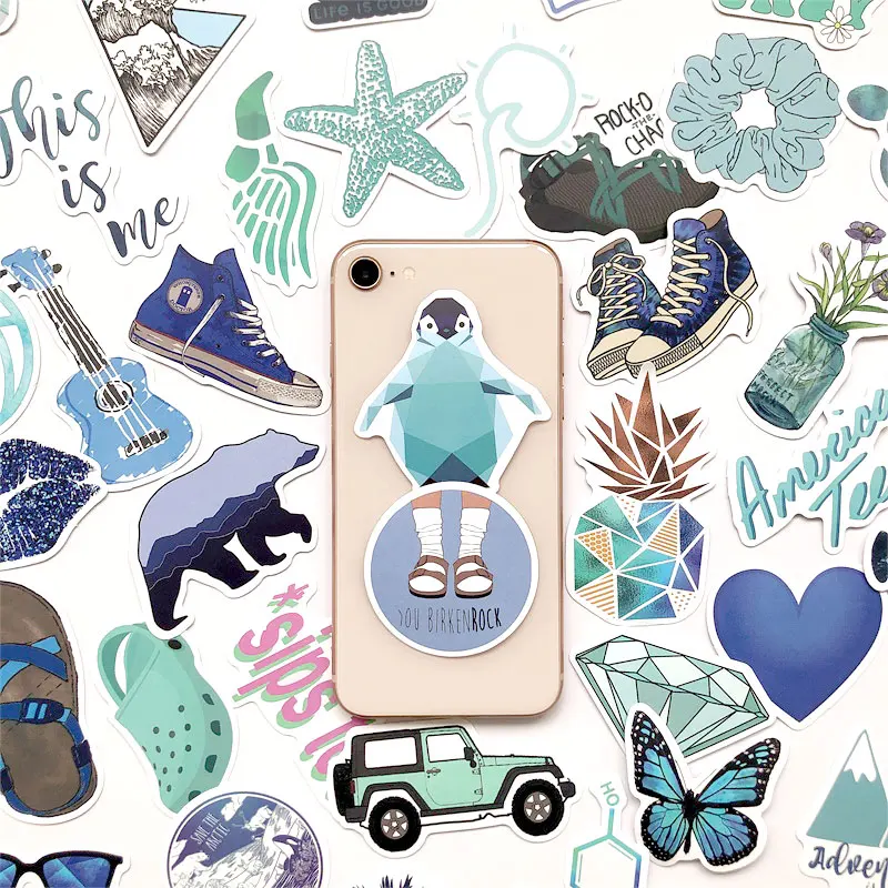 50 pieces/set Anime VSCO Stickers for Wall Decor Fridge Motorcycle Bike Laptop Phone stickers Car Cartoon Go Hike stickers toys