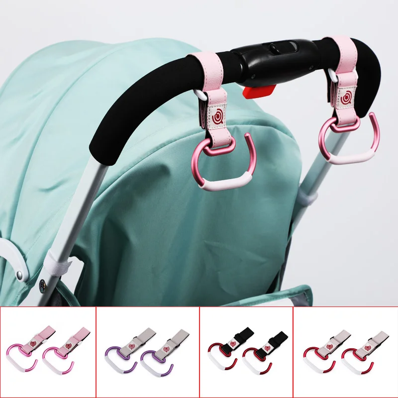 1pcs Aluminum Alloy Baby Stroller Hook Stroller Accessories Rotatable Velcro Cart Stroller Bag Clip For Baby Sundries Organizer baby stroller handle cover