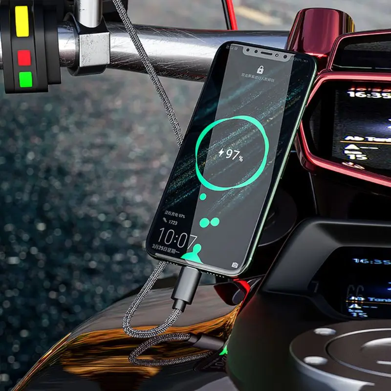 Водонепроницаемое зарядное устройство QC3.0 PD Type C для мотоцикла 12 В 24 адаптер SAE USB с