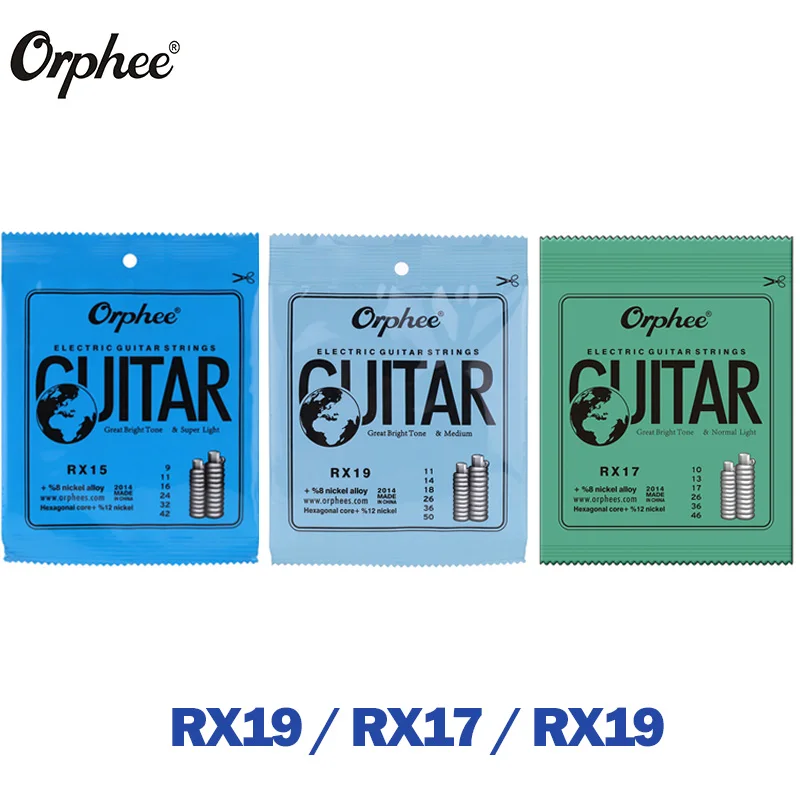 Orphee Electric Guitar Strings Hexagonal Carbon + Steel Nickel Alloy Ultra Light Tension electric guitar accessories Hot Sell