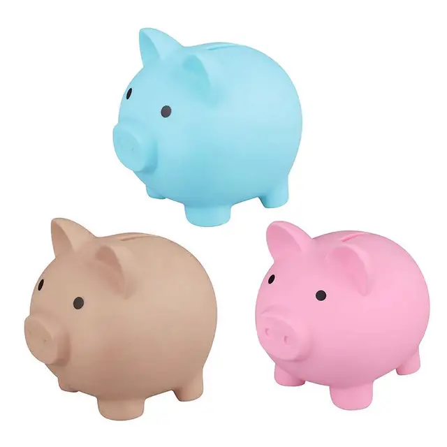 Cute Piggy Bank Plastic Pig Money Bank For Boys Girls Kids Adults Coin Bank Money Box Saving Home Decoration Cartoon Toys 1