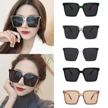 

Vintage Square Oversized Sunglasses Women Men Transparent Gradient Sun Glasses Big Frame Eyewear Uv400 2021 Summer New