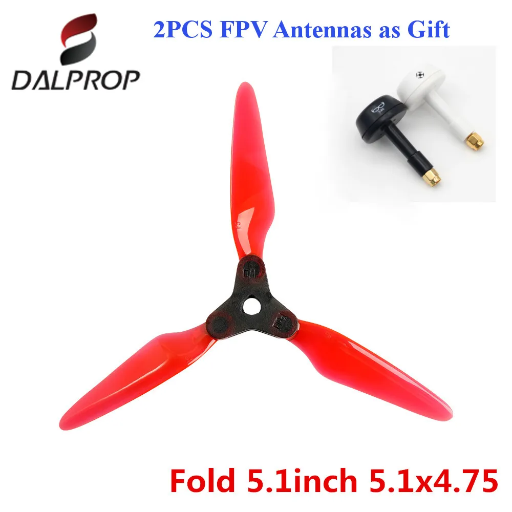 DALPROP раза F5 5.1X4.75X3 Складная с 3 мя лезвиями 5/5.1 дюйм Пропеллер для RC FPV Racing Фристайл 5