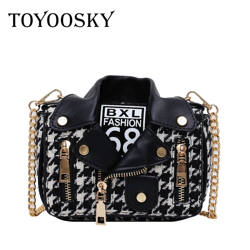 

TOYOOSKY New European Brand Designer Bags Women Personality Clothing Shoulder Bags Women Leather INS HOT Messenger Bag Chain