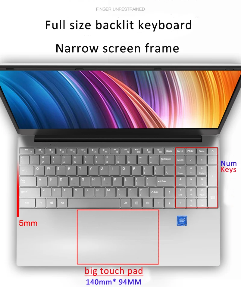 15," ультратонкий ips ноутбук Intel Core i3-5005U DDR3 8G+ 64G/128G/256G M.2 SSD Windows 10 64-бит 1080P Bluetooth 4,0 WiFi ноутбук