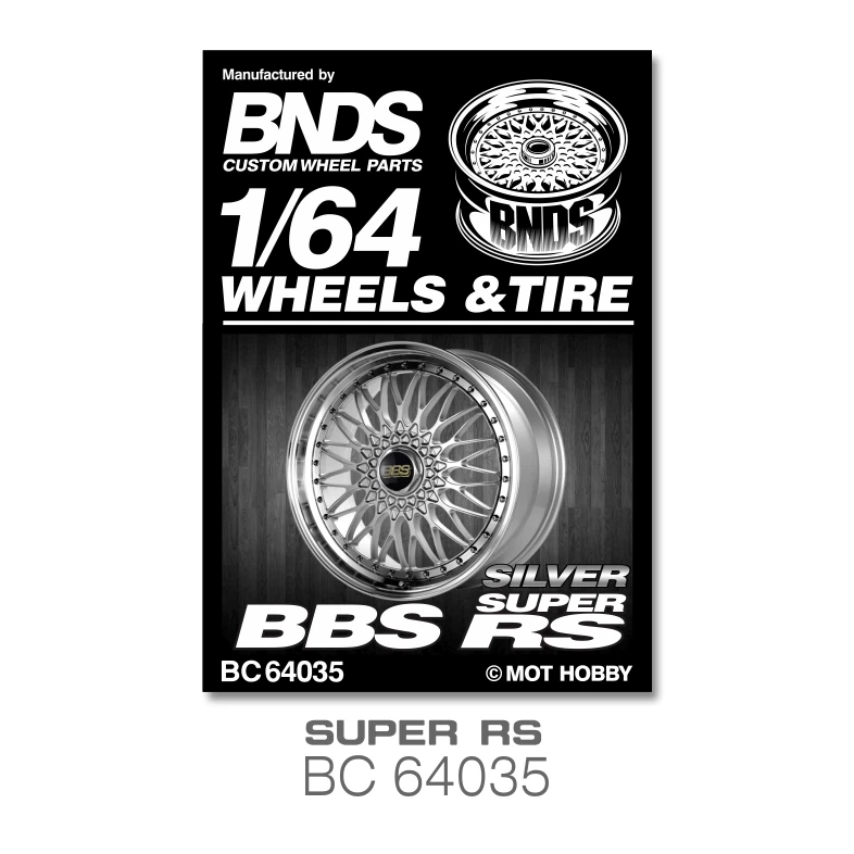 BNDS Wheels Tire Custom Parts Treaded Rubber Gold Silver Alloy Rim 4pcs kit Set for 1/64 Scale Diecast Hot Model Vehicle car 64019